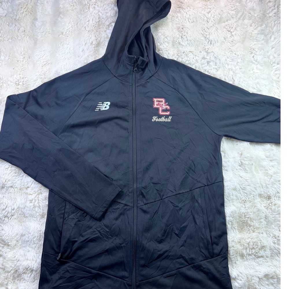 Balance Boston College BC Football Full Zip Hooded Jacket Black Mens Large A31